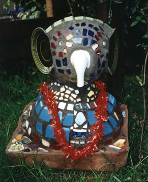 mosaic elephant statue