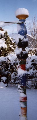 teatem pole in snow