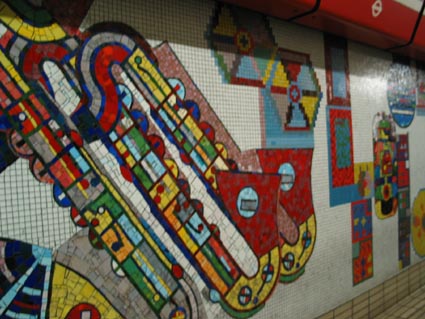 saxophones in mosaic