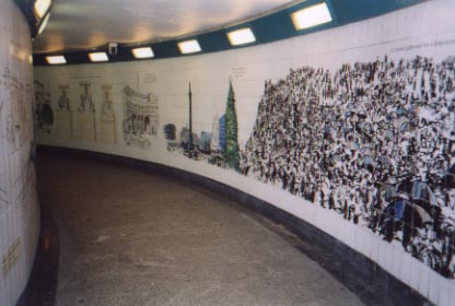 trafalgar square tile mural