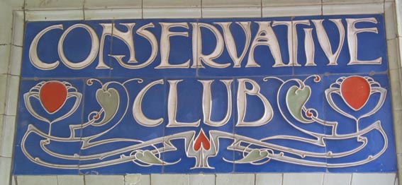 conservative club lettering