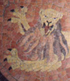castle museum lion mosaic