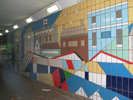 chapelfield underpass tile mural