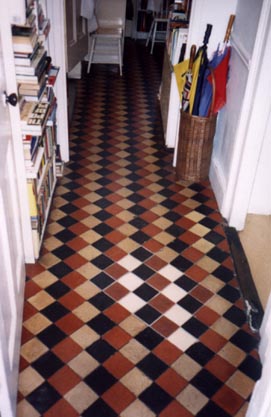 victorain tile hallway
