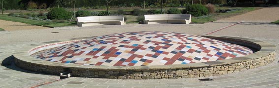 eaton park mosaic tile fountain