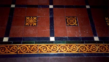 tiled floor, Shipdham Church