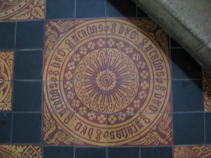 tile panel with lettering