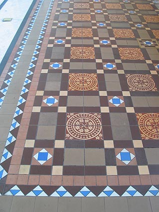 geomteric tile pavement