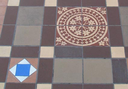 geomteric tile pavement