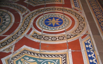 encaustic tile floor pavement