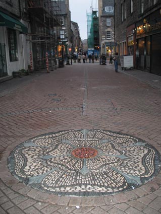 Rose Street pebble mosaic