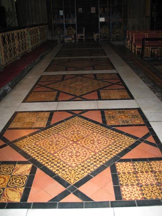 Victorian encaustic tile mosaic