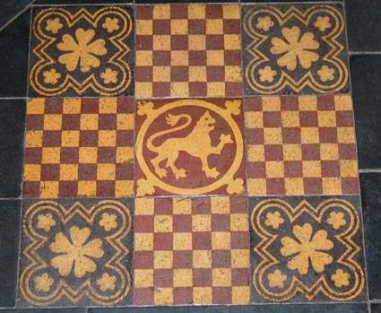 Victorian encaustic tile group