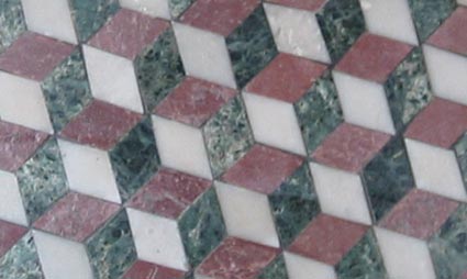 geometric inlay mosaic