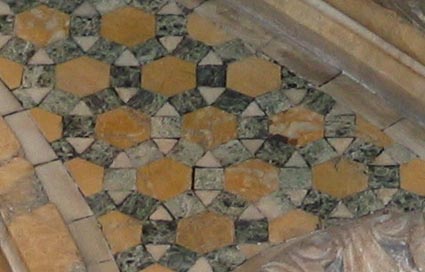 geometric inlay mosaic