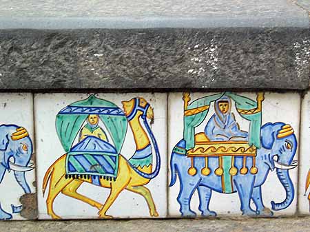 Camel and elephant tiles