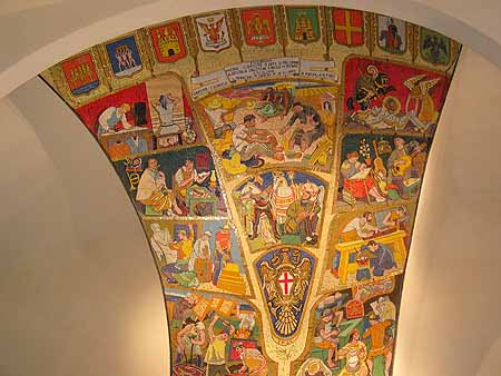Overview of Sicilian theme mosaic