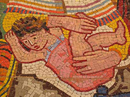 Mosaic of a small child