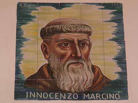 Tile panel of a man's face