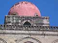 Red dome on roof of San Cataldo, Palermo