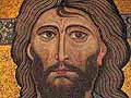 Christ's face in mosaic, Cefal cathedral