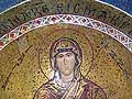 Detail of mosaic of Mary, La Martorana, Palermo