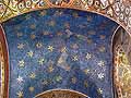 Mosaic stars on a blue background