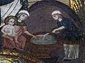 Washing the infant Christ mosaic