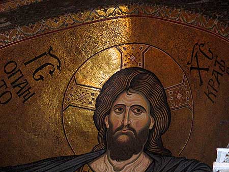 Christ pantocrator mosaic