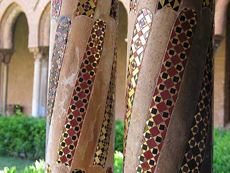 mosaic columns