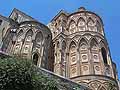Exterior of the apse of Monreale cathedral, with geometric decoration
