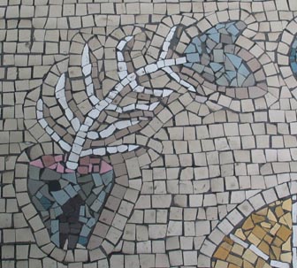 fish skelton mosaic