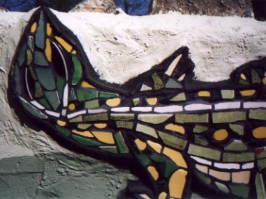 lizard mosaic detail