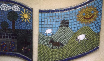 sheep and pony mosaic